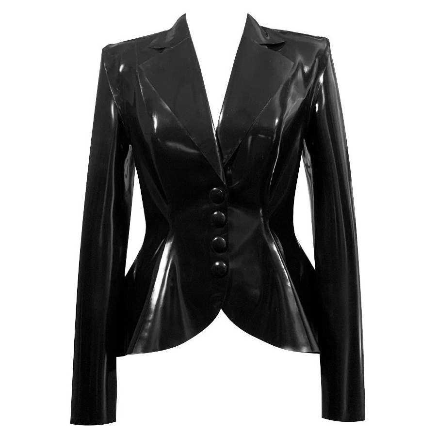 Women's 1.0 mm Latex Peplum Blazer | Made to Measure