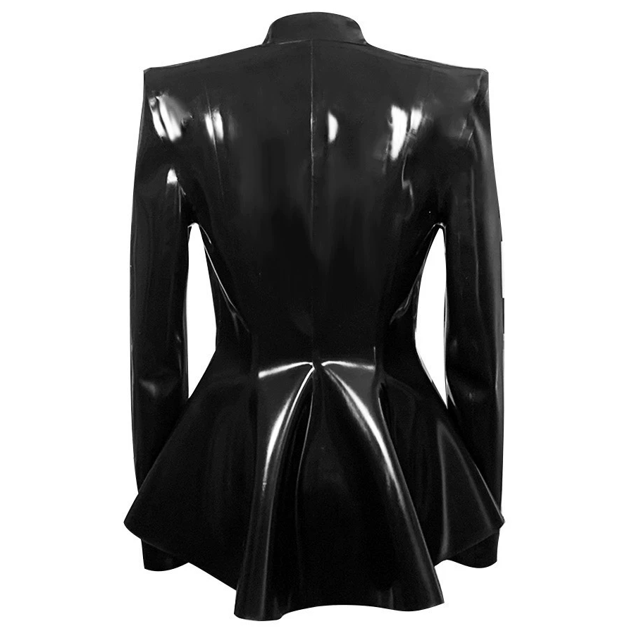 Women's 1.0 mm Latex Peplum Blazer | Made to Measure