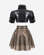 0.4 mm Latex Maid-Inspired Top & Skirt Set | Custom Color