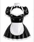 Black & White Latex Maid Dress
