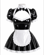 Black & White Latex Maid Dress