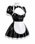 Black & White Latex Maid Dress